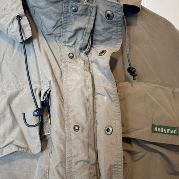 Hodgman Hunting/Fishing Jacket Hooded Mens Size XL Khaki/Black Nice!! - Picture 9 of 12